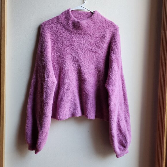 Truth By Republic Pinkish Purple Mock Neck Sweater Size Medium - Picture 5 of 15